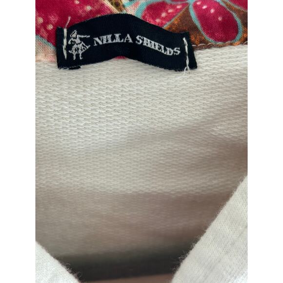 Nilla Shields Y2K Vintage Floral Mid Rise Jacket Hoodie Full Zip Women's Medium - Picture 4 of 6